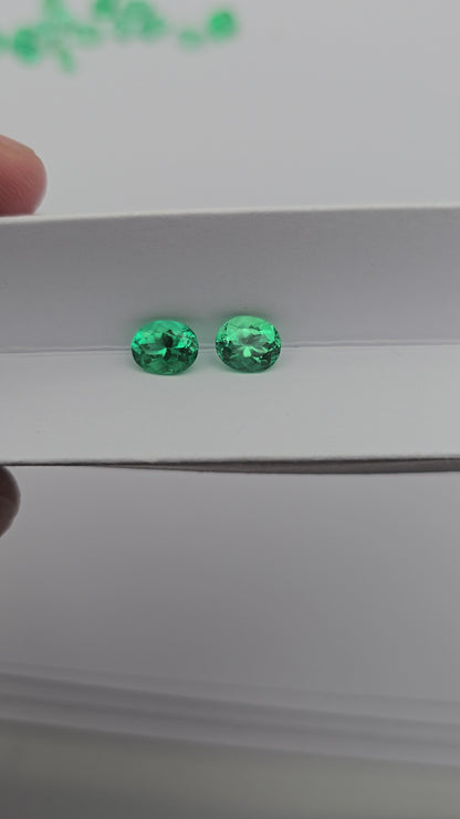 Paire Emeraudes colombiennes 2.75 carats