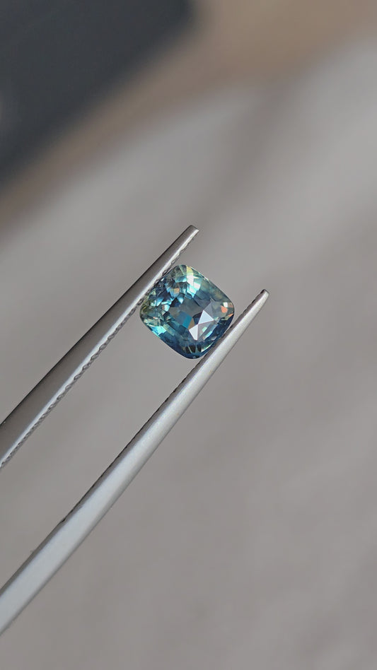 Saphir teal 1.10carat
