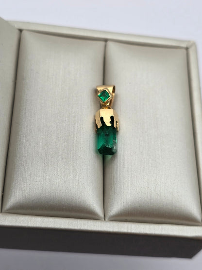 Pendentif or 18k Emeraude colombienne